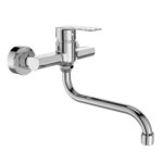 Mereo Drezová nástenná batéria, Pego, 150 mm, s ramienkom rúrkovým ø 18 mm - 300 mm, chróm