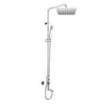Mereo Viana vaňová batéria s tanierovou hranatou slim sprchou 250x250 mm, nerez