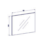Mereo Zrkadlo 60x80x2 cm – Obrázok 2