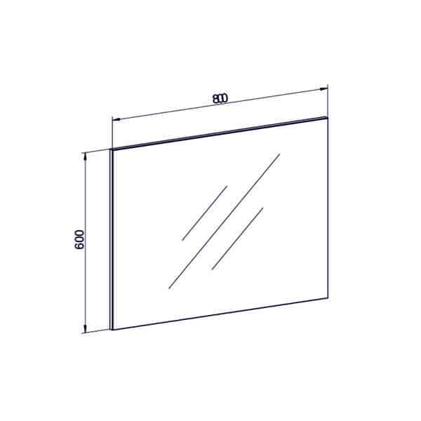 Mereo Zrkadlo 60x80x2 cm