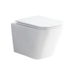 Mereo WC závesné kapotované, Smart Flush RIMLESS, 490x340x350, keramické, vr. sedátka CSS118S