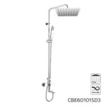 Mereo Viana vaňová batéria s tanierovou hranatou slim sprchou 300x300 mm, nerez – Obrázok 8
