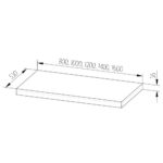 Mereo Ponte, kúpeľňová doska pod umývadlo 100 cm, dub Riviera – Obrázok 11