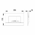 Mereo WC set - Rimless WC hranaté, modul pre sadrokartón, biele hranaté tlačidlo – Obrázok 5