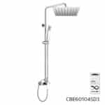 Mereo Viana sprchová batéria s hlavovou hranatou slim sprchou 300x300 mm, nerez – Obrázok 7