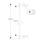 Mereo Posuvný držiak sprchy 60 cm – Obrázok 2