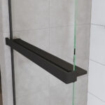 Mereo Polička k WALK IN, 120 cm, čierny ALU