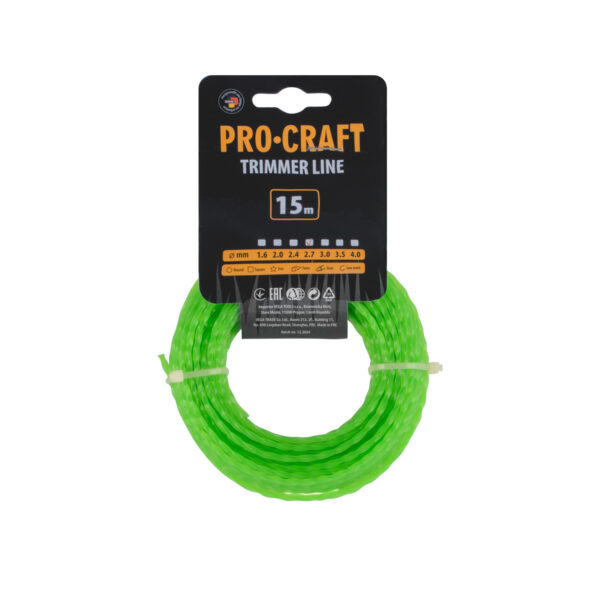 Struna do kosačky (2,7 mm) (15 m) špirálová PROCRAFT SP-2.7/15 | SP-2.7/15