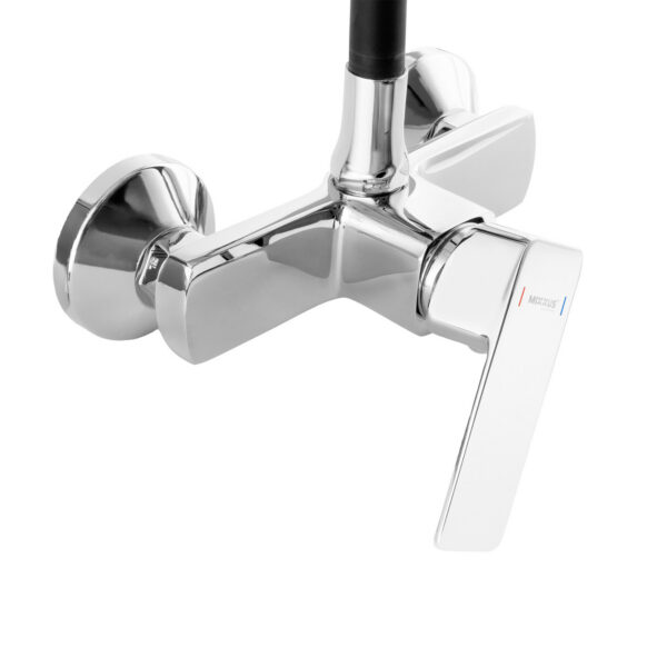 Drezová batéria nástenná s flexibilným výtokom MIXXUS PREMIUM KUBUS 005 REFL.BLACK, čierna | KUBUS 005 REFL.BLACK