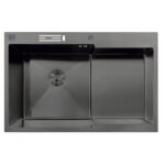 Nerezový drez MIXXUS MH7849L-HK GRAPHITE so sifónom, grafitový | MH7849L-HK GRAPHITE