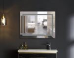 Kúpeľňové zrkadlo s LED osvetlením, protizahmlievacie funkcií a reguláciou jasu MR12-90×70-REVERSE Warm | MR12-90×70-REVERSE Warm – Obrázok 2